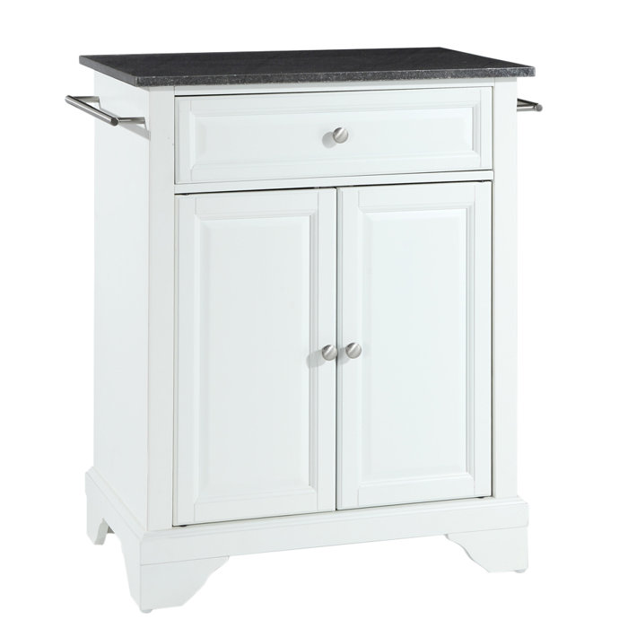 Three Posts™ Hedon Granite Kitchen Cart & Reviews Wayfair